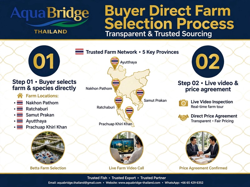 Step 1: Thailand ornamental fish export consolidation - Select farm and species