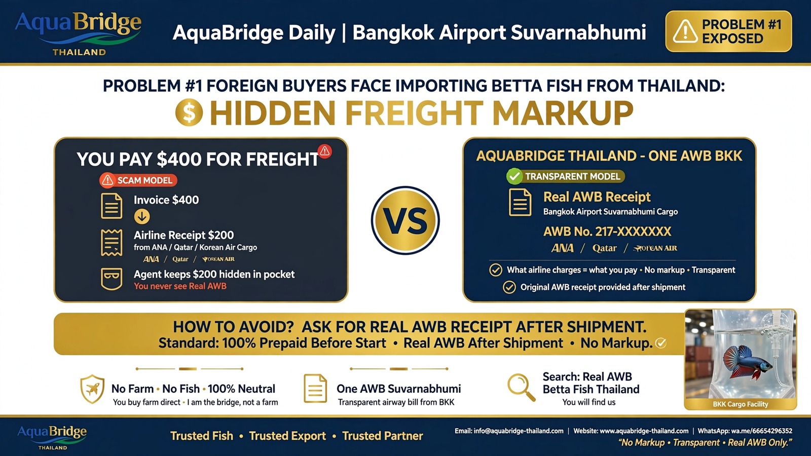 Importing Betta Fish From Thailand: Hidden Freight Markup Exposed